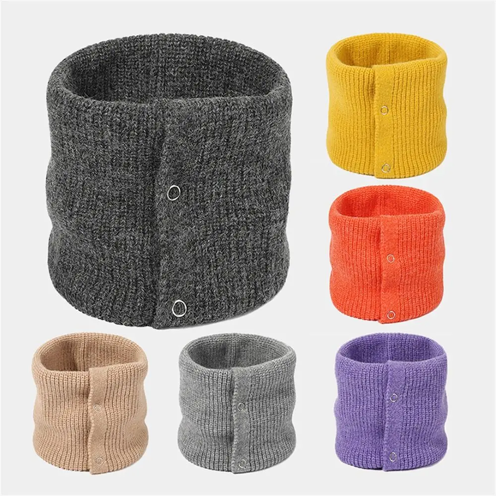 Keep Warm Knitted Neck Gaiter Casual Thickened Solid Color Neck Warmer Cold-proof Collar Men & Women