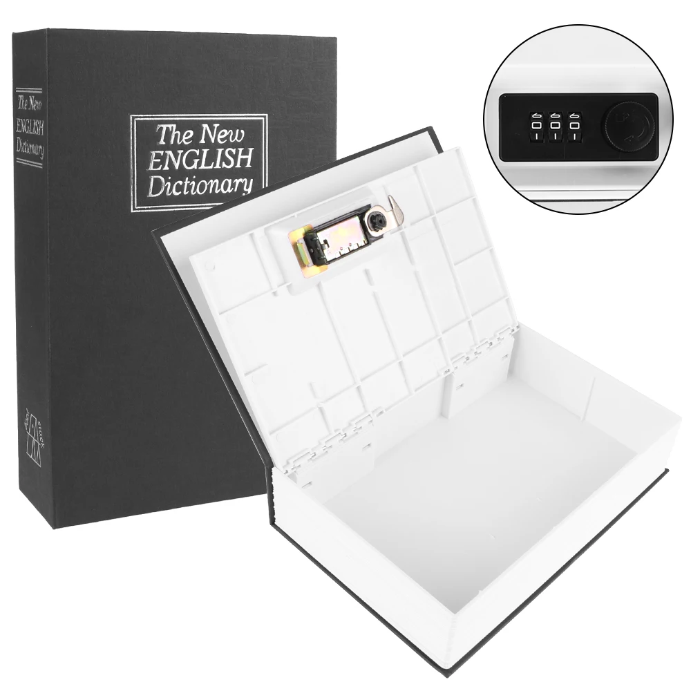 With Combination Lock Money Hidden Key Safe Box Jewellery Lock Box Key Box Locker Cash Bill Money Coin Storage Dictionary Book