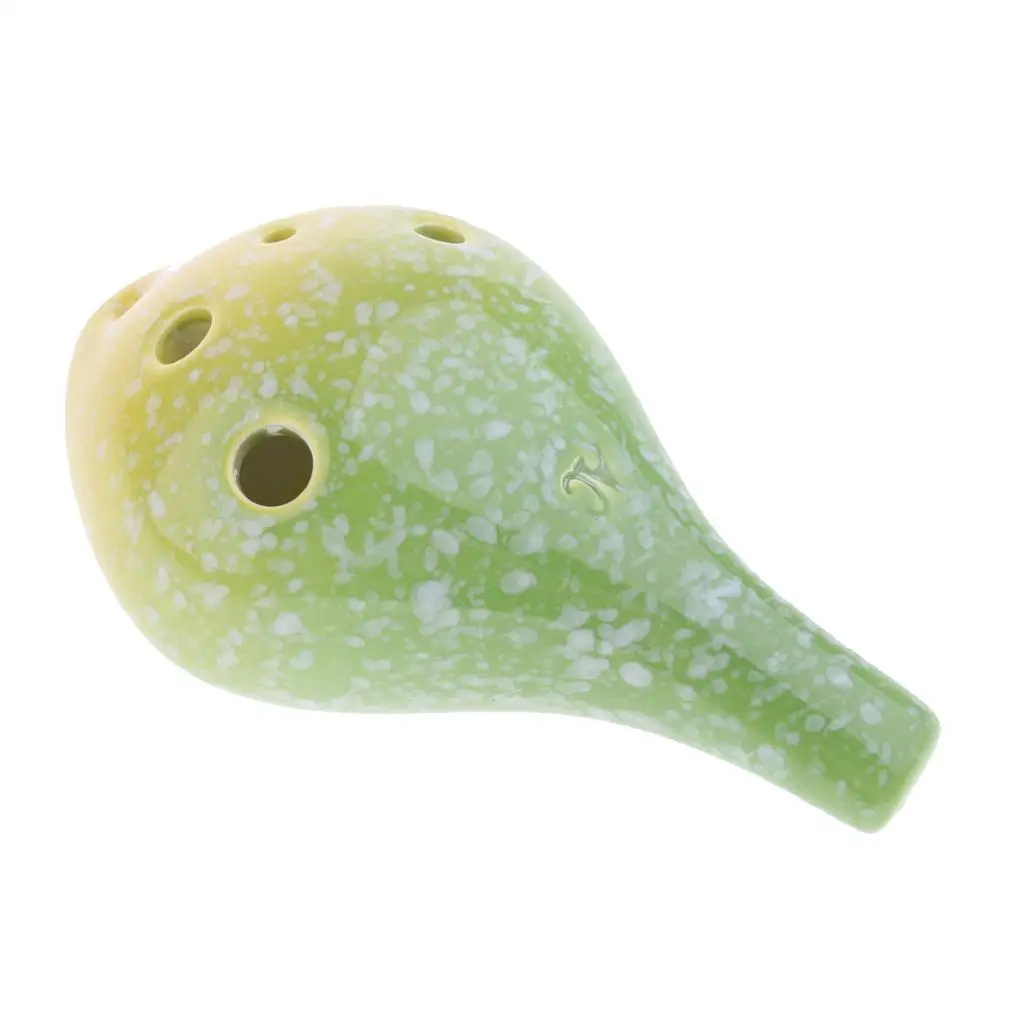 Ocarina de Cerámica de 6 Orificios, Instrumento Musical para Principiantes, Regalo Musical Coleccionable, Artesanía para Decoración del Hogar