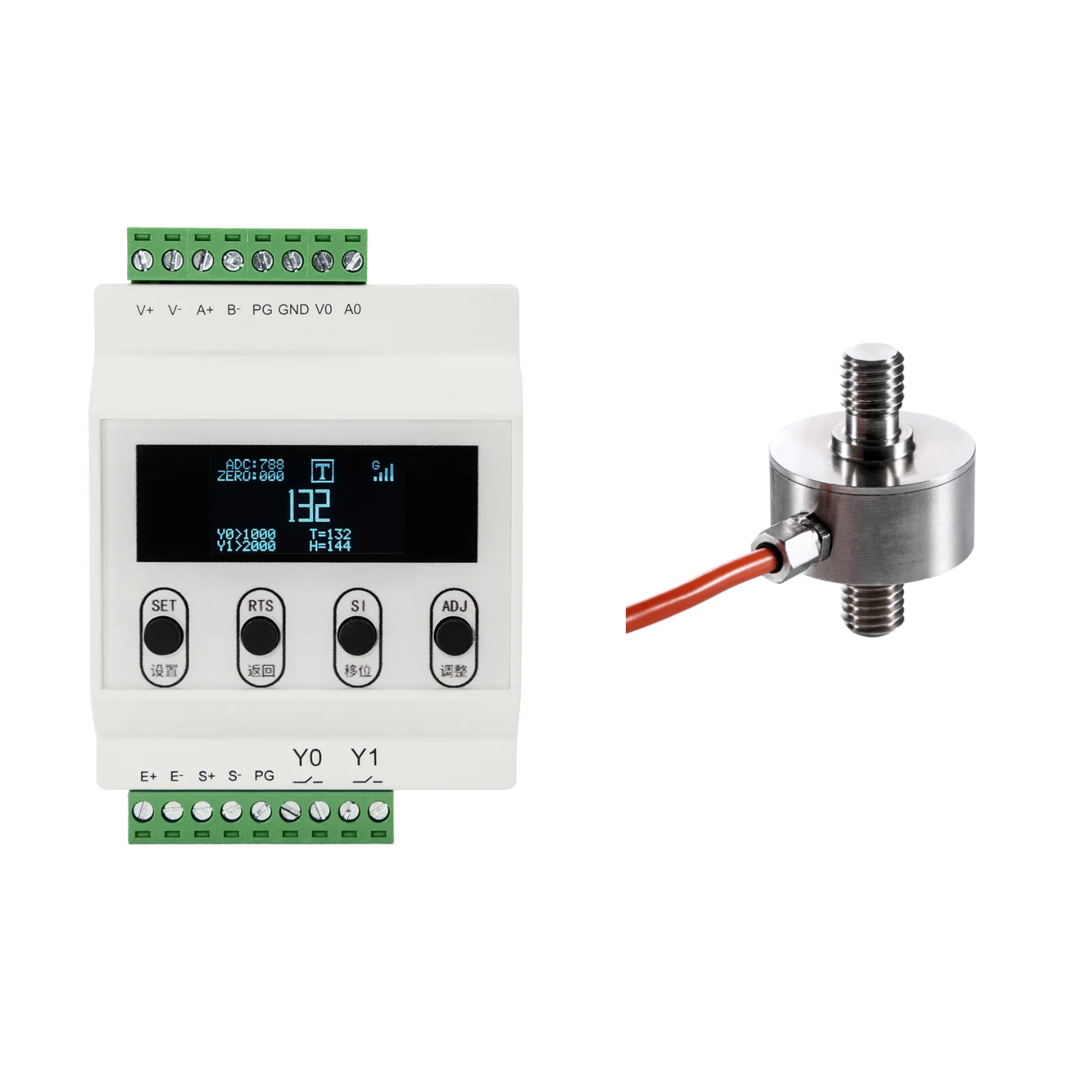 High Precision Load Cell Sensor with Transmitter Load Cell Amplifier Test Tension and Compression,Analog output,4-20mA