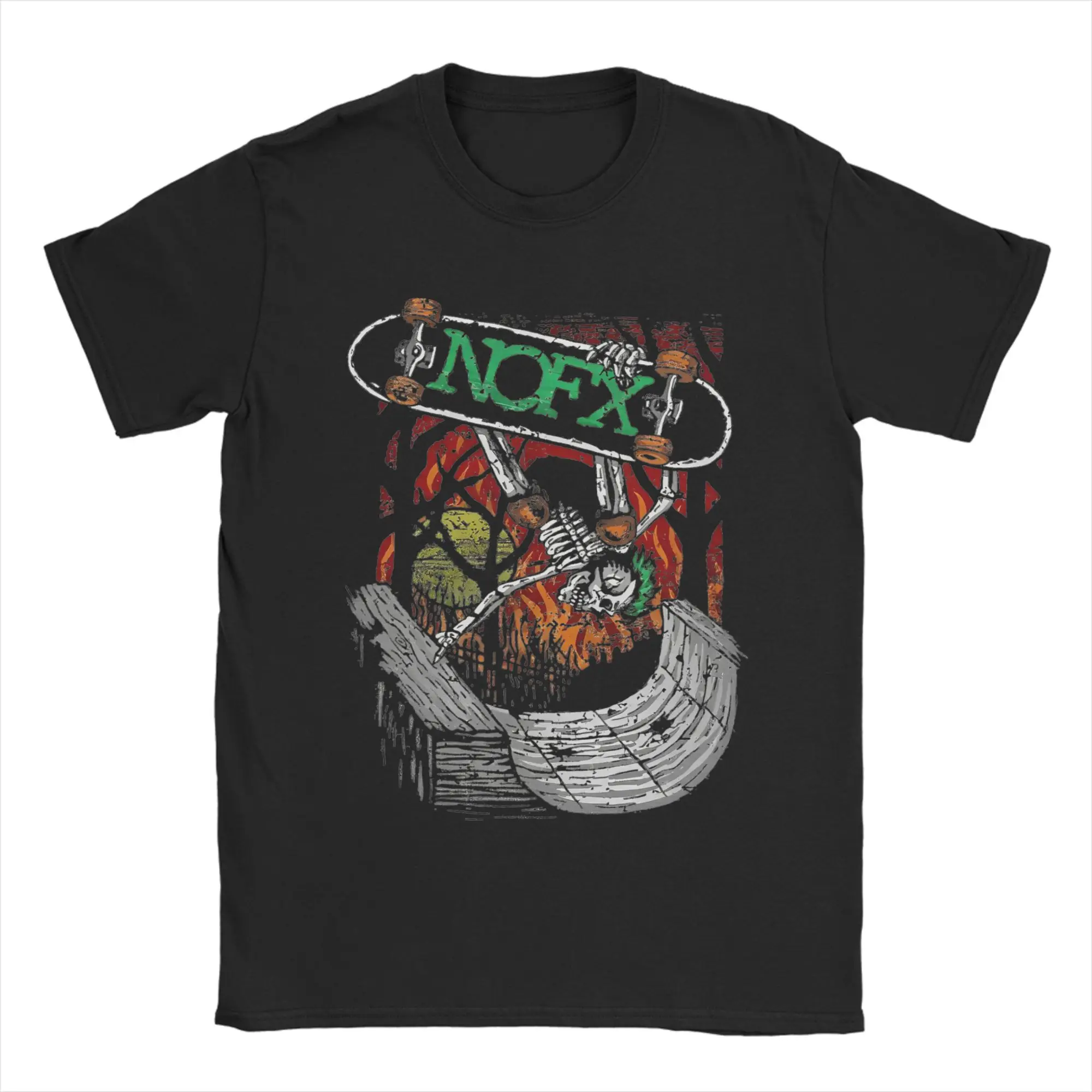 Men T-Shirts Nofx Mercenaries From The Ufo 100% Cotton Tee Shirt Short Sleeve Punk Rock Band T Shirts O Neck Tops Graphic Print