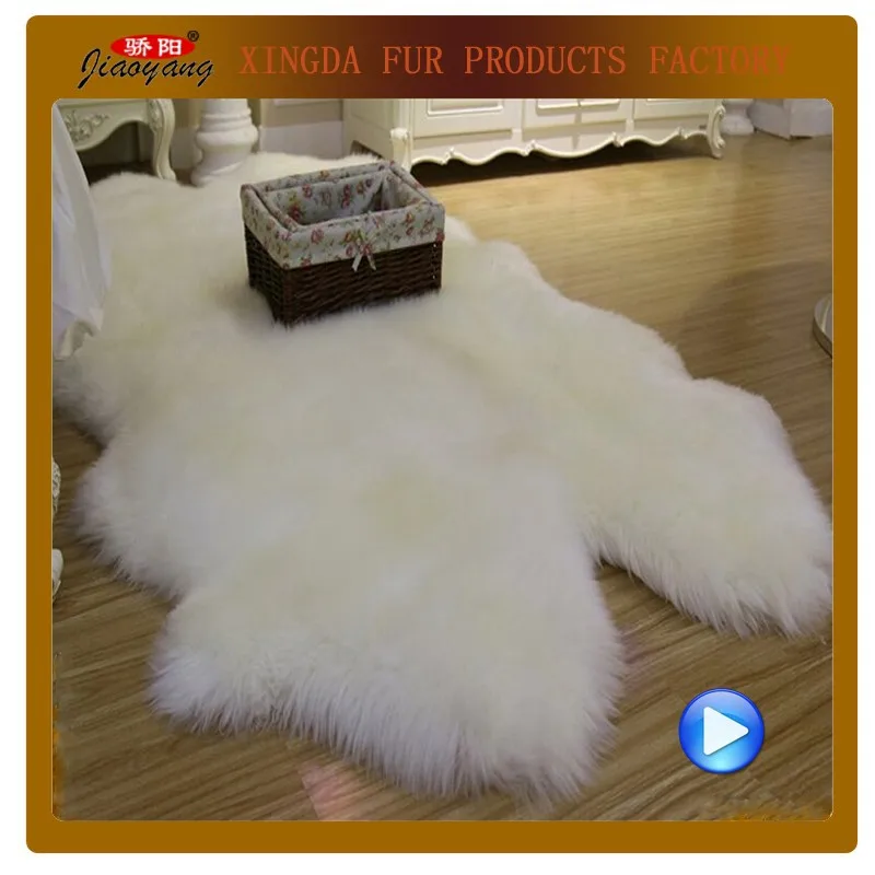 

Wholesale Four Pelt Lambskin Blankets Quad Pelt Sheepskin Rugs And Carpets