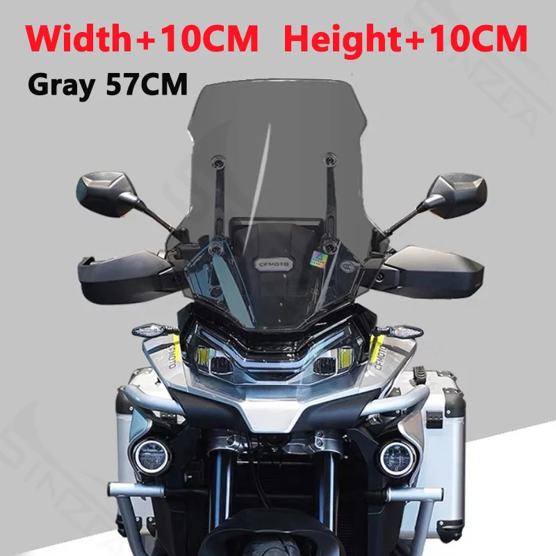 Scherm 52 CM/57 CM Hoge Kwaliteit Voor CFMOTO 800 MT 800MT MT800 Motorfiets Voorruit Windgeleiders Voorruit grijs