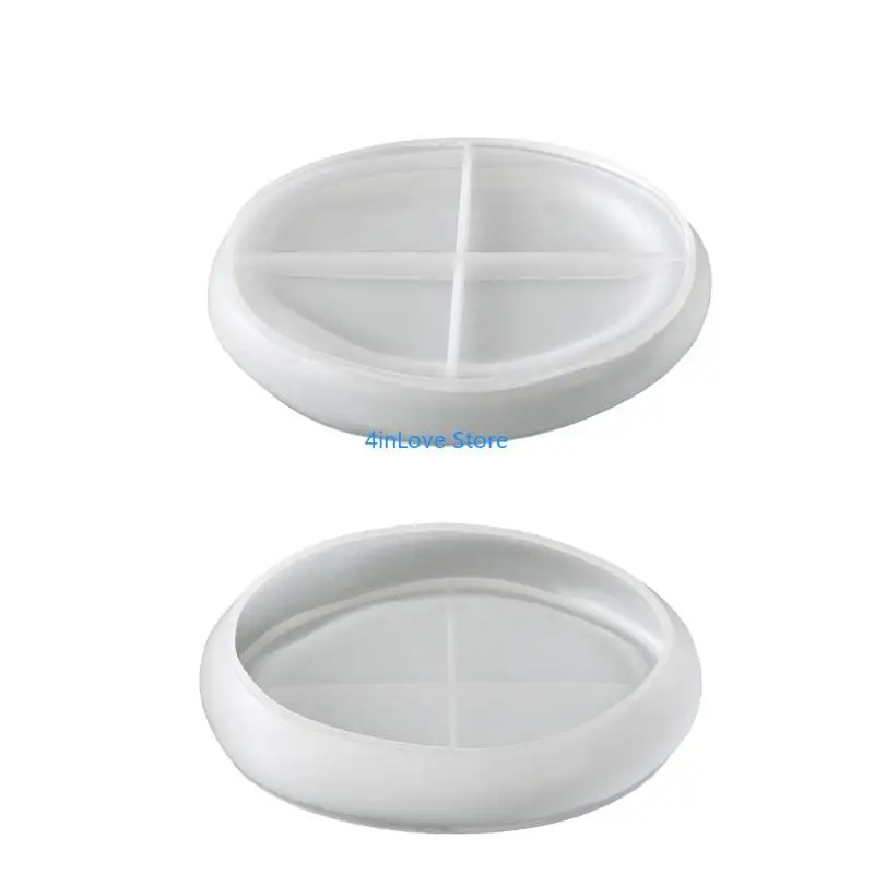 T4MD Silicone Resin Tray Mold, Irregular Oval Cloud Mold Suitable for DIY Crafts