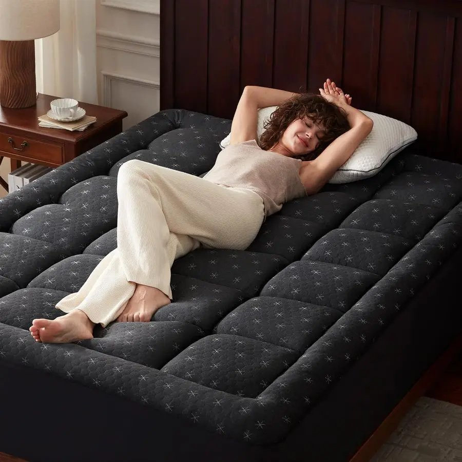 

Mattress Topper Queen Memory Foam for Back Pain,Down Alternative Pillow Top Mattress Topper,Thick Mattress Pad with 821 Deep Poc