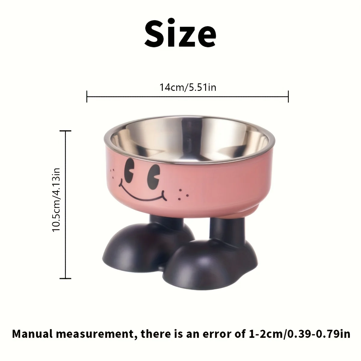 Elevated Dog Cat Bowl Stainless Steel Food Water Bowls Raised No Spill Pet Feeder Bowl for Puppy Small Medium Large Dogs Cats