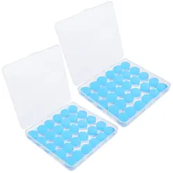 30Pcs Silicone Ear Plugs Reusable Earplugs for Sleeping Swimming Traveling Working Studying Noise Reduction Flexible Ear Plugs