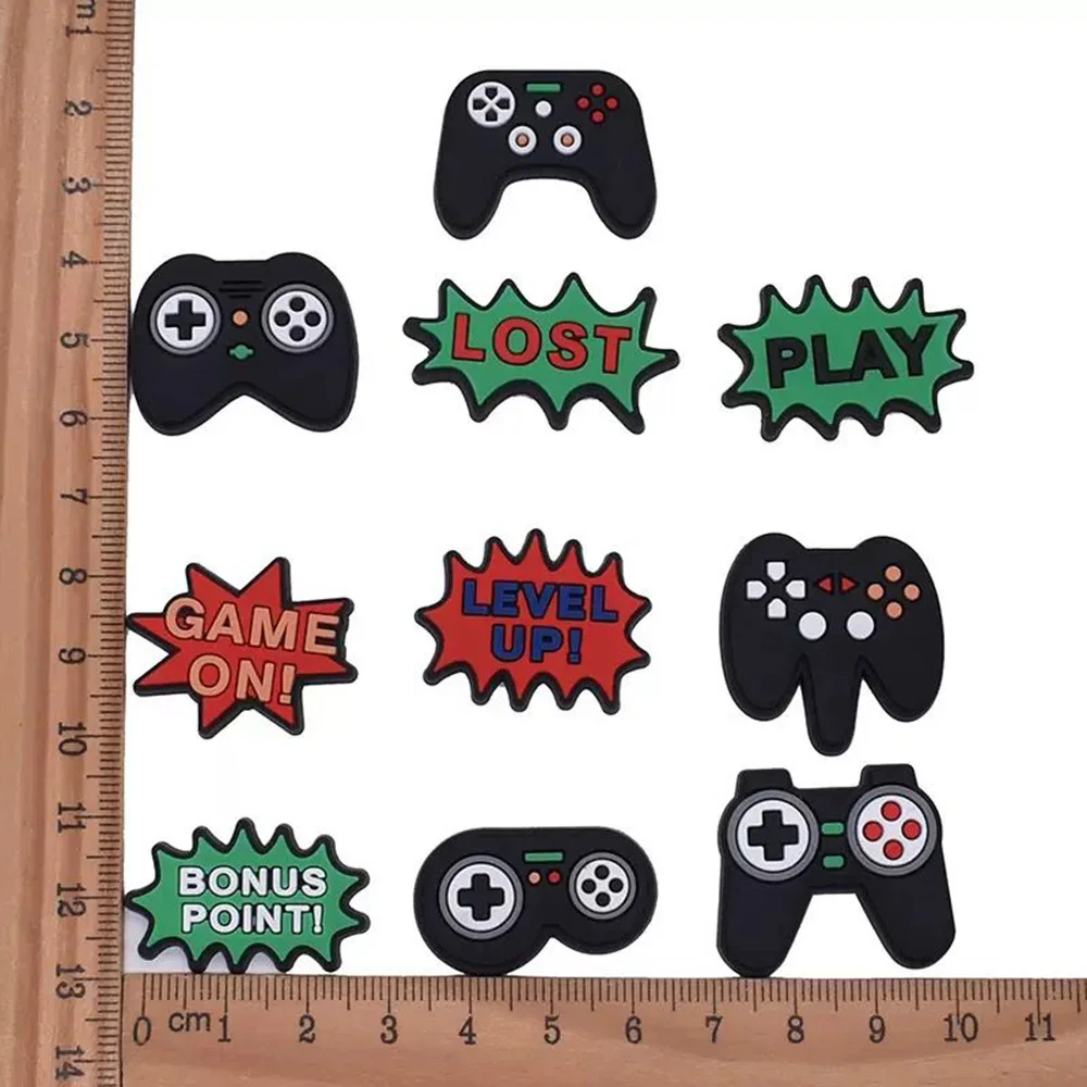 16pcs Game controller Shoe Charm for Shoe Drnaments Sandals Accessories PVC Decorations Wrist Strap Christmas Parties Kids Gift