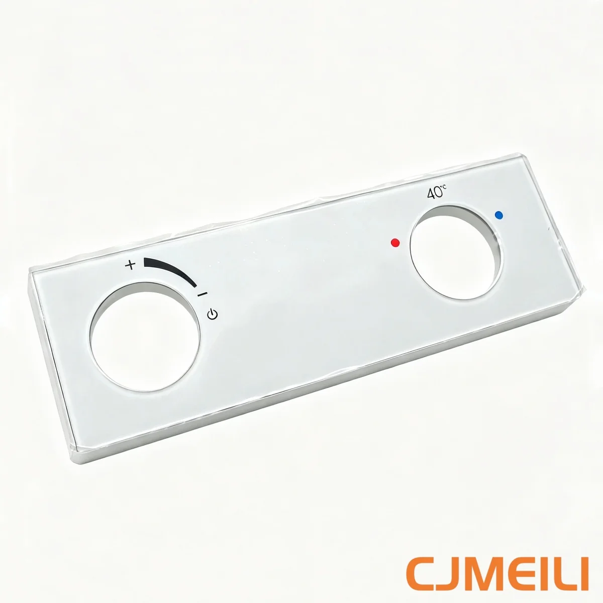93105000 Shower Glass Panel Cover, Chrome‑Plated Decorative Escutcheon Plate, Concealed Shower Mixer Spare Replacement Part