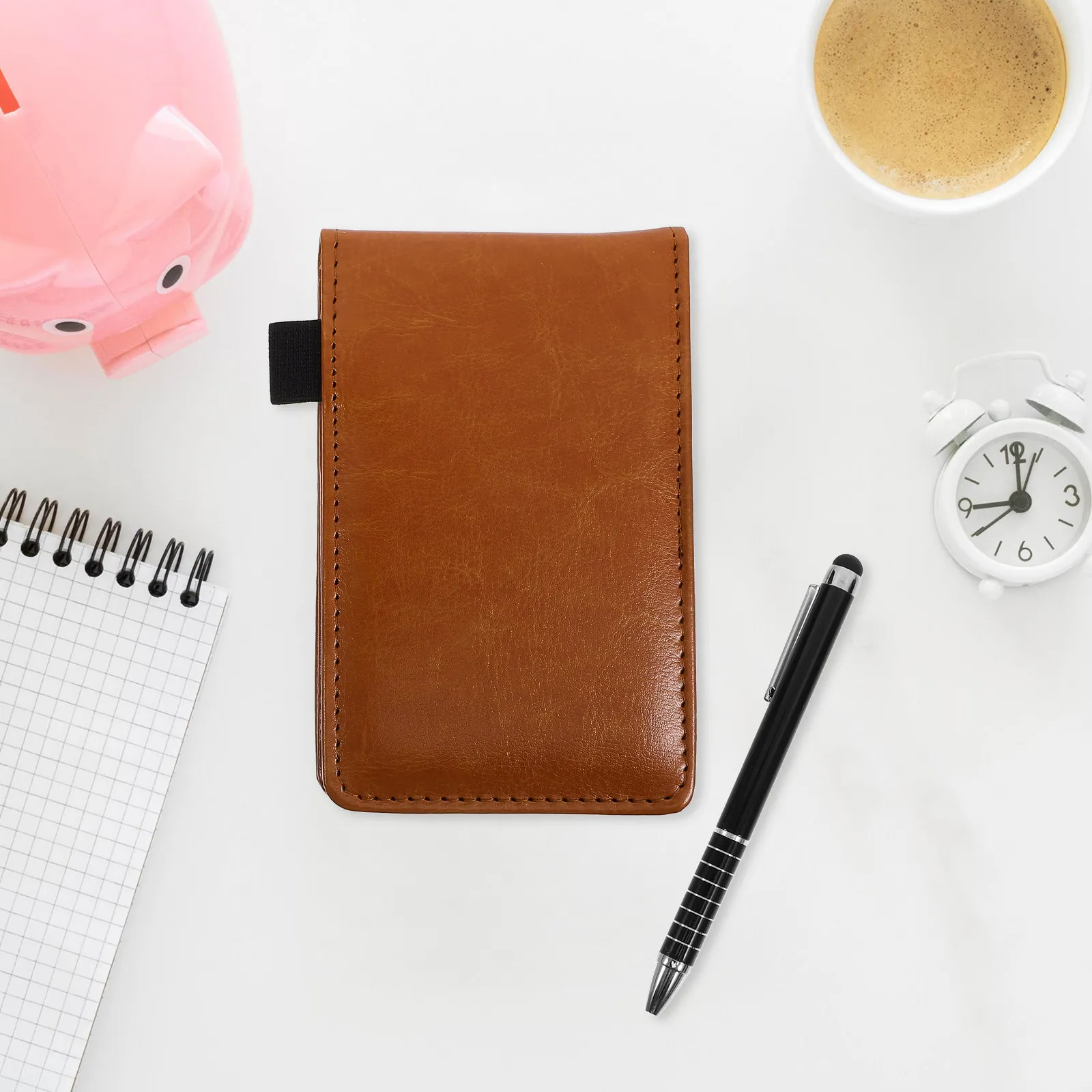 1Set PU Travel Notebook Set with Smooth Writing Paper Portable Daily Planner Journal for Students Workers Business