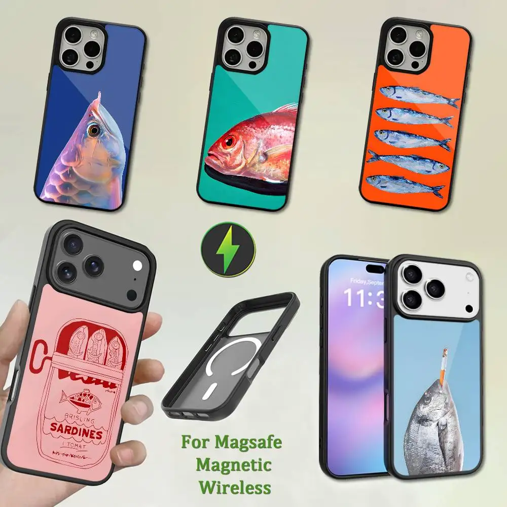 

Delicious Canned Sardines Phone Case For iPhone 13,12,11,16,15,17,14,Pro,Max,Plus,Mini,Magsafe,Magnetic Wireless Charging