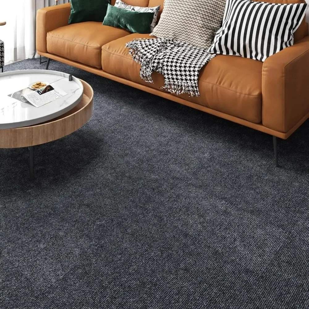 40x40cm Carpet Floor Tiles Sticker Self Adhesive Anti Slip Rug Carpet Tiles Soft Peel and Stick Flooring Mat