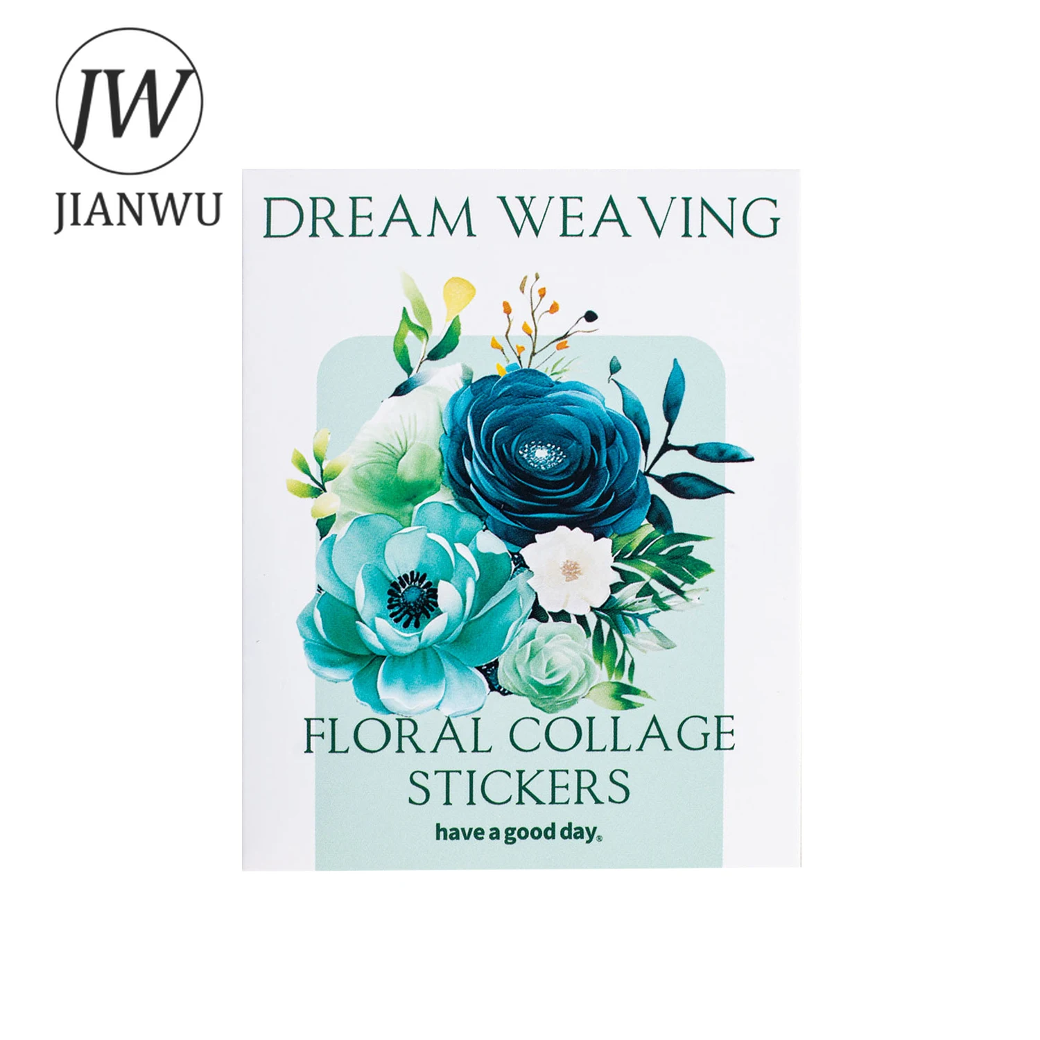 JIANWU Dream Weaving Series Vintage Flower Landscaping Material Collage PET Sticker Creative DIY Journal Stationery