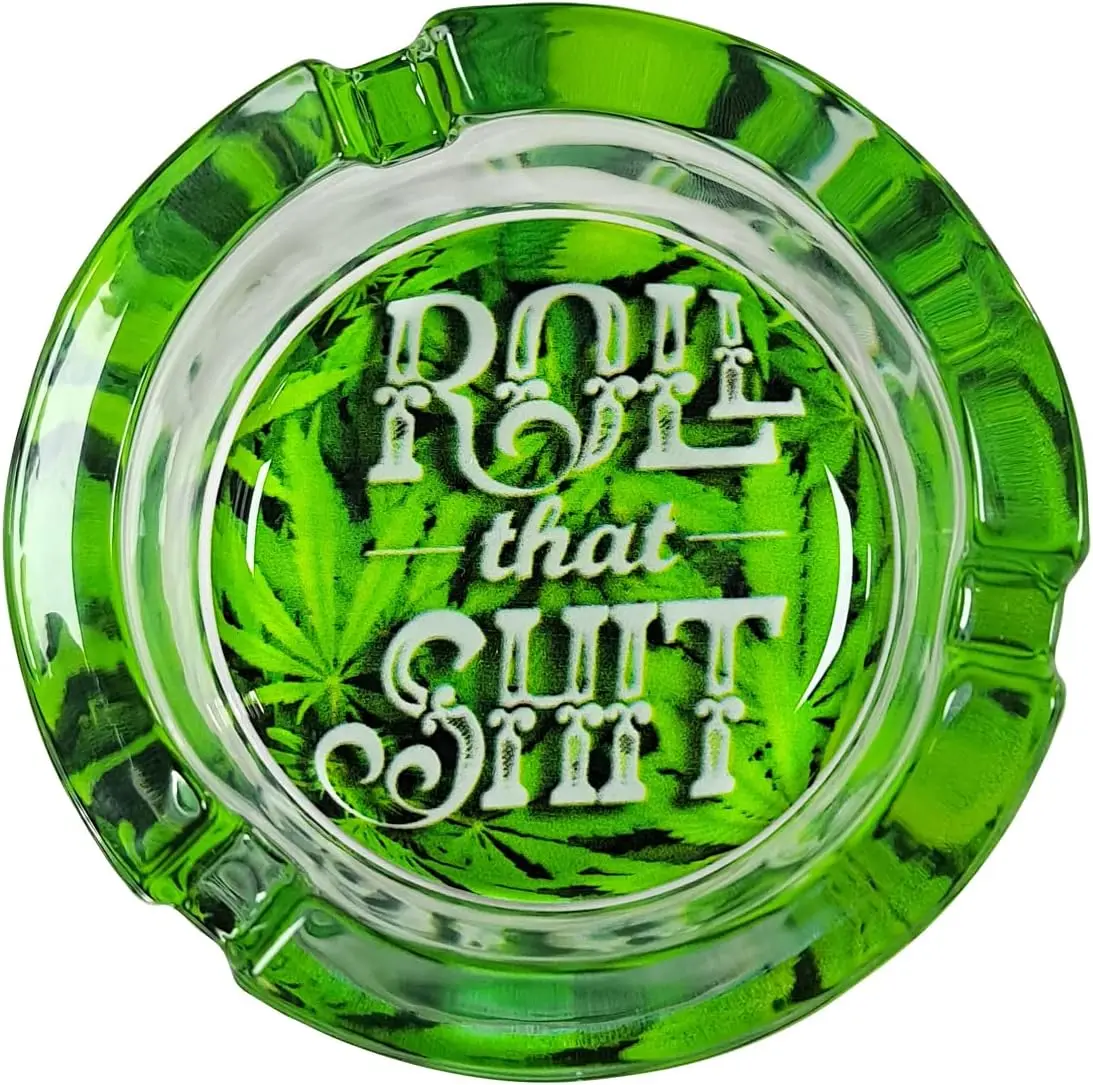 

Pot Leaf Weed Cigarette Ashtray for Outdoors and Indoors Use, Durable and Portable Design
