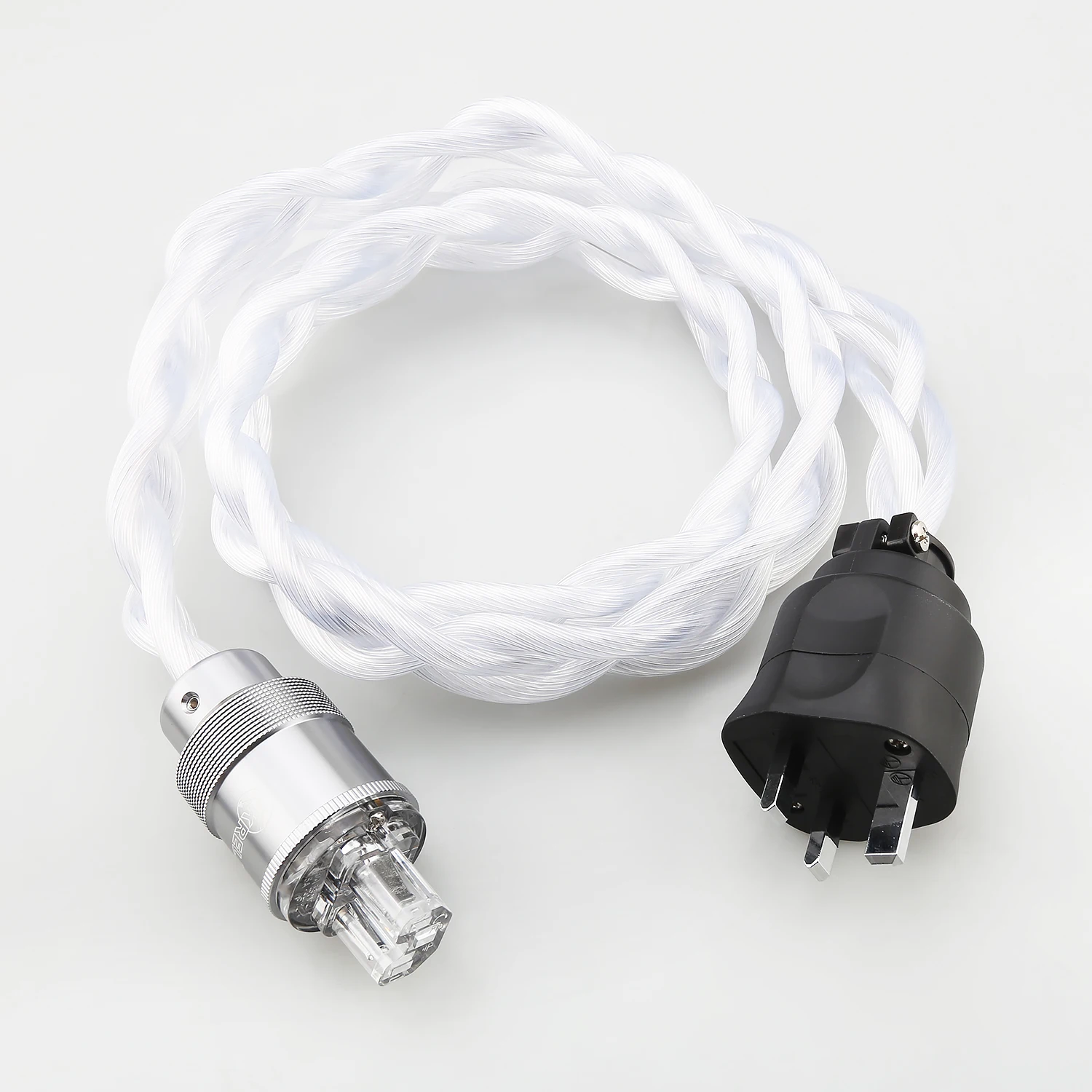 Audiophile UK Power Cable 5N OCC Silver Plated IEC C13 Shielded Low Noise Hifi Power Cord For Audio Amplifier DAC CD Player
