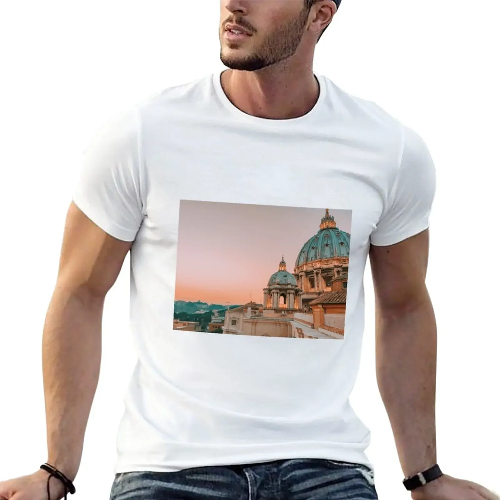 St. Peters Basilica at Sunset T-Shirt customizeds tops blacks big and tall t shirts for men