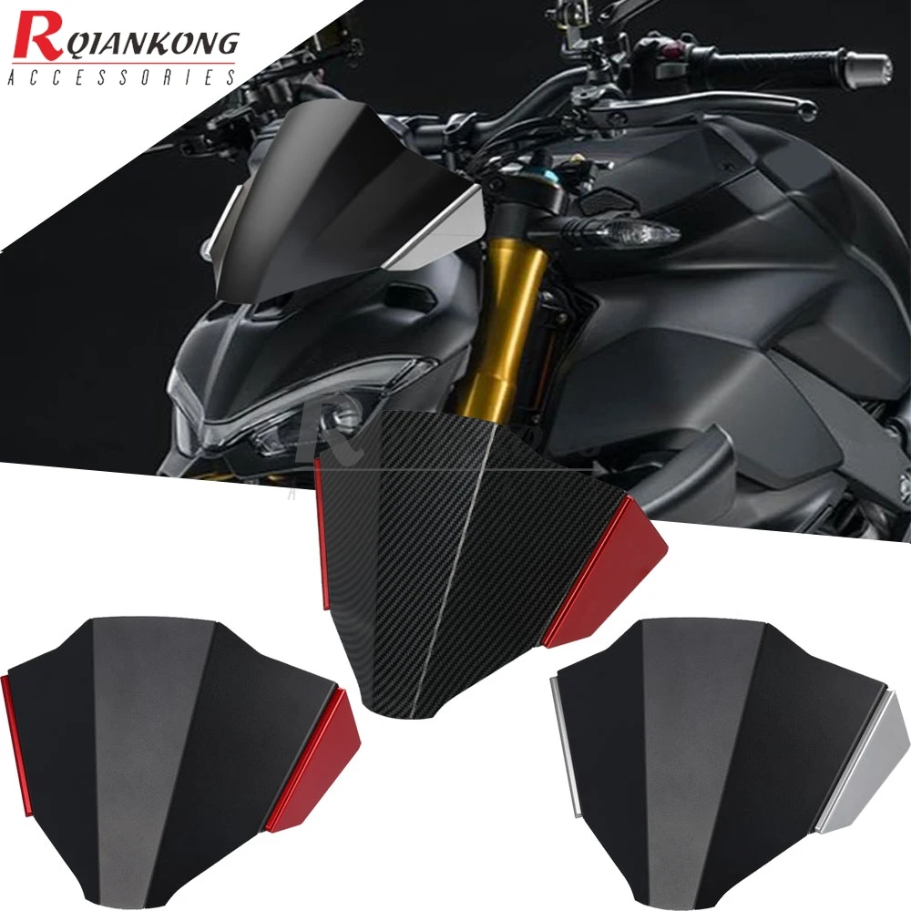 

Motorcycle Windscreen Windshield For Ducati Streetfighter V4S STREETFIGHTER V4 S 2020-2021-2022-2023-2024 Deflector Wind Guard