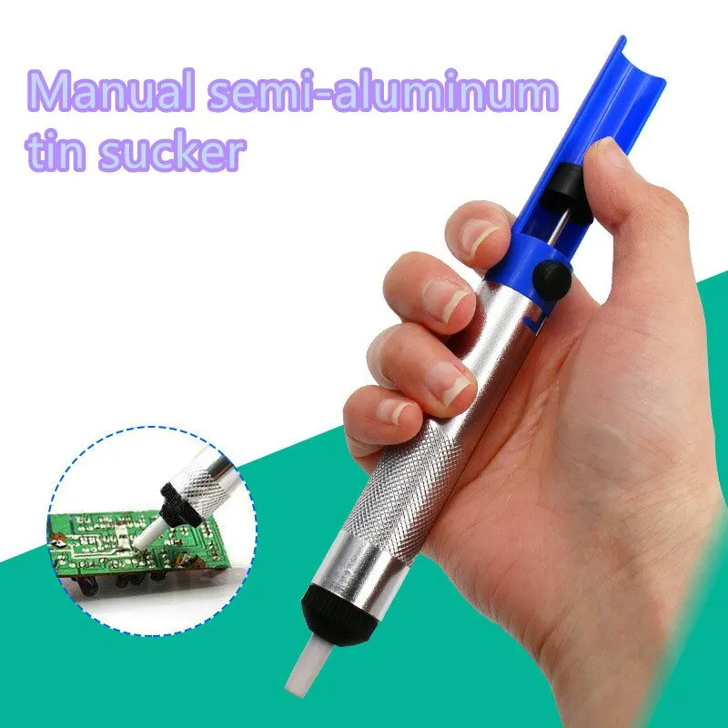 Aluminum Metal Desoldering Pump Suction Tin Gun Soldering Sucker Pen Removal Vacuum Soldering Iron Desolder Hand Welding Tools