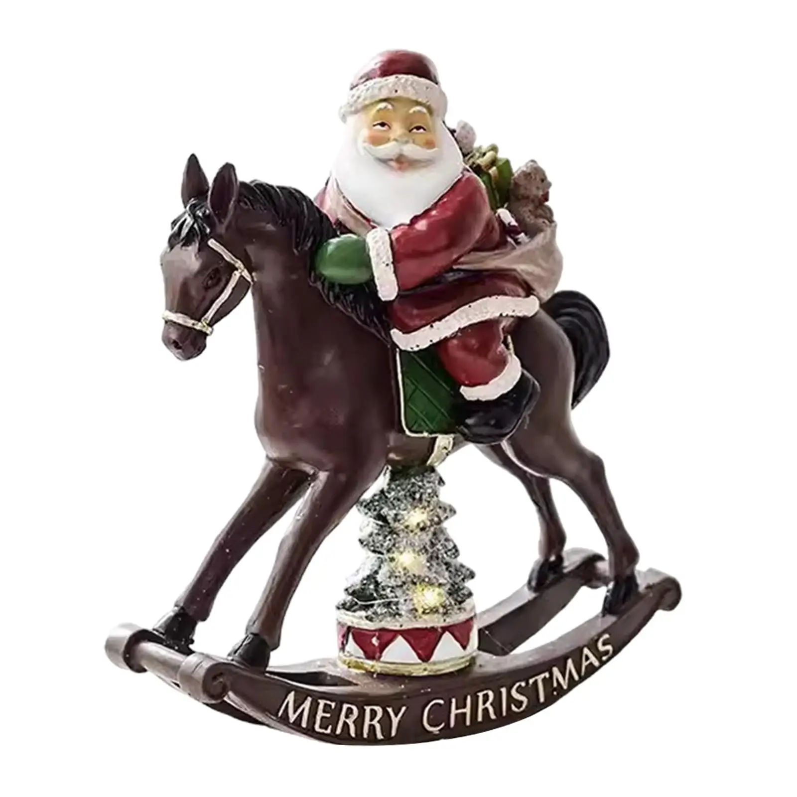 Santa Claus Figurine for Christmas Display Resin Ornament for Office And Living Room