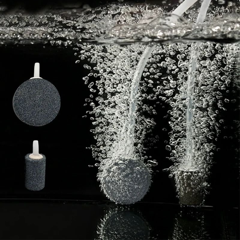 Fish Tank Air Stone Bubble Disc Aquarium Aerator Diffuser Bubble Oxygen Accessory Fits 4mm Air Hose for Aquarium Air Pump Fish