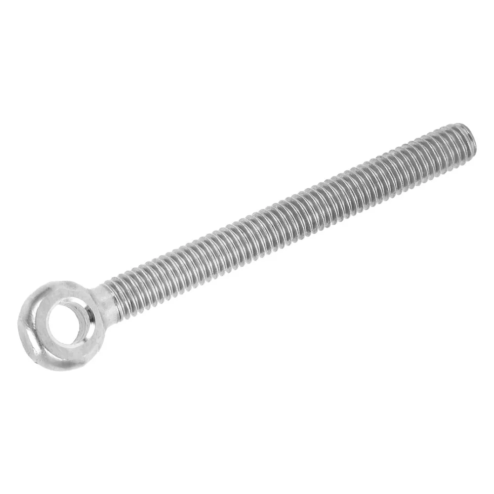 10pcs 304 Stainless Steel​ Eye Bolts ​M6x60mm​ Tightening Connecting​ Lifting Shoulder Eye Bolts​ Silver​