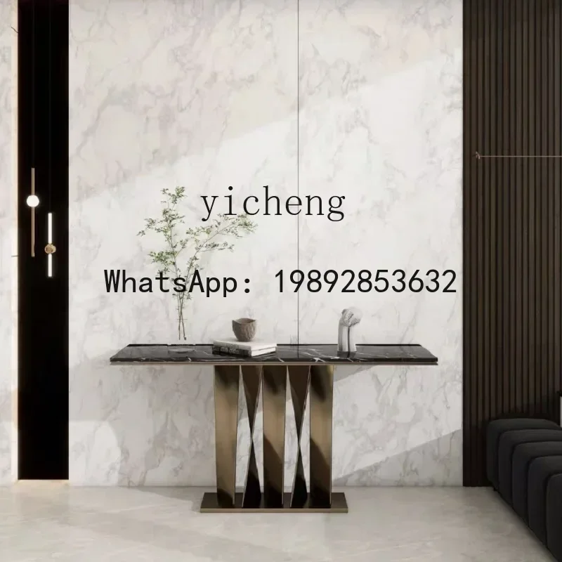 

X2 entrance table, living room opposite door, corridor, creative wall decoration cabinet, simple stainless steel entrance table