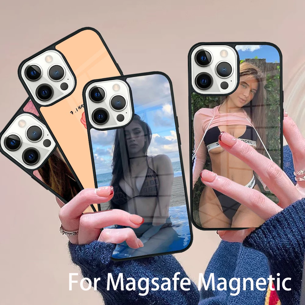 

Casing Ponsel Sexy Lana Rhoades Phone Case Magesafe Magnetic Wireless Cover For IPhone 16 11 12 13 14 15 Pro Max Plus Mini