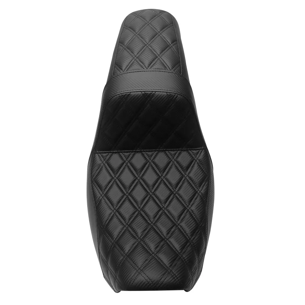 2-Up Driver Passenger Seat Dual Saddle Black For Harley Dyna Street  Fat Bob Low Rider Super Glide Switchback 06-2017 Motorcycle view 4