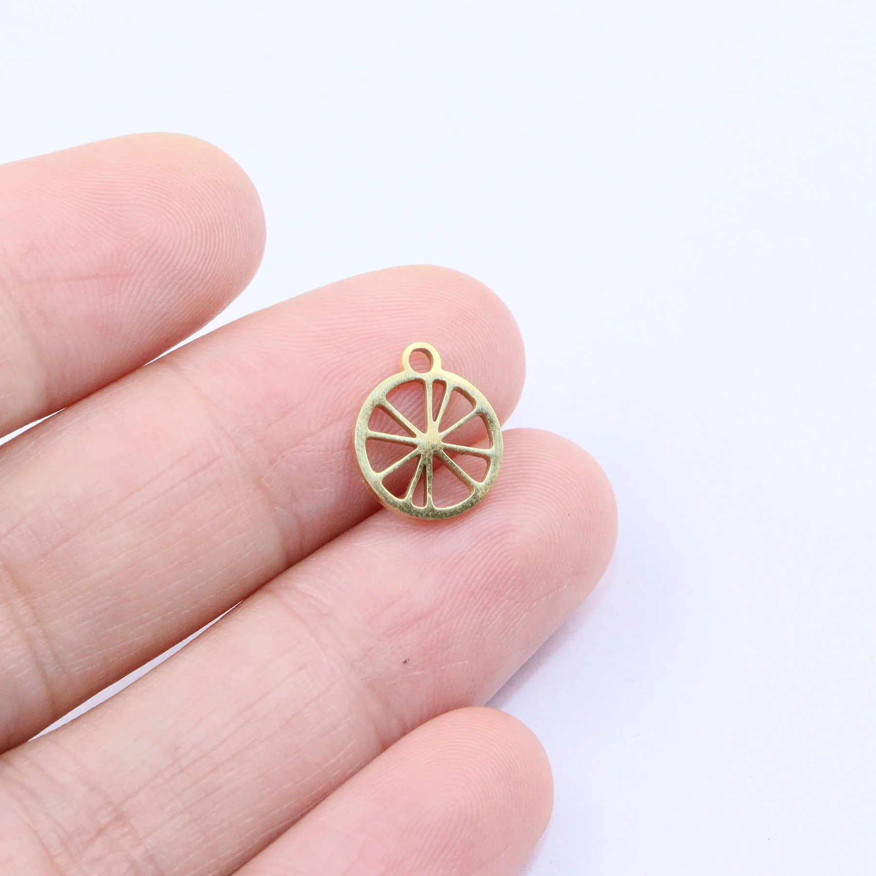 10pcs Stainless Steel Shiny Pretty Young Girl's Jewelry Charms Pendant DIY Handcraft Waterproof Antiallergic