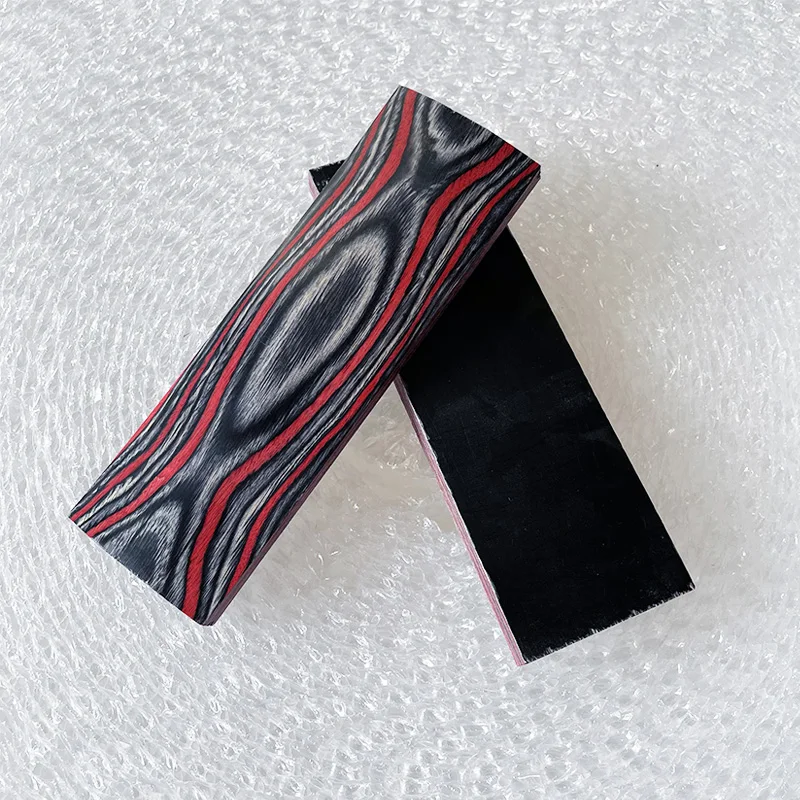 2pieces Technology Laminated Color Wood for Knife Handle Making Material DIY Handicraft Making Shank Grips Material 120x40x10mm