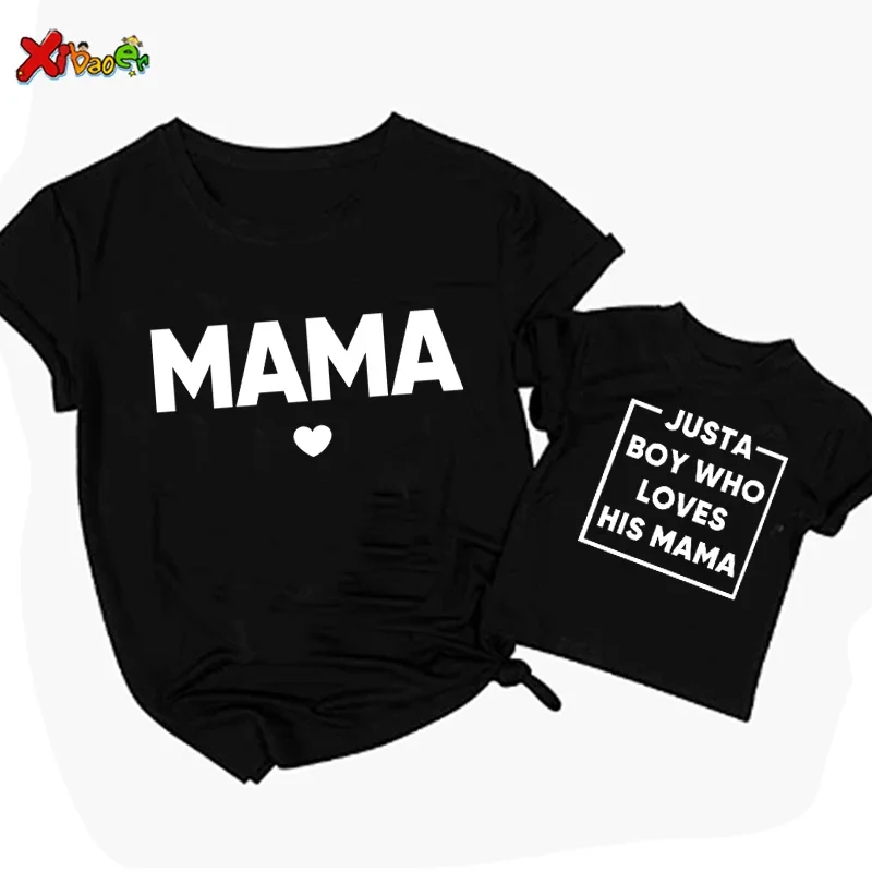 Mothers Day Shirts Mother and Son Matching Outfit Family Matching T Shirts Outfit Present Mama Baby Boy Matching Outfit Familia