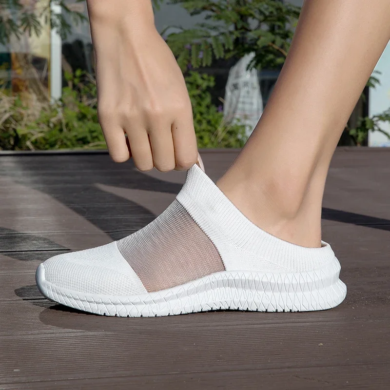 Women Slippers Sandals Summer Beach Slippers Women Breathable Mesh Flat Shoes Walking Women Zapatos Mujer Home Slippers view 3