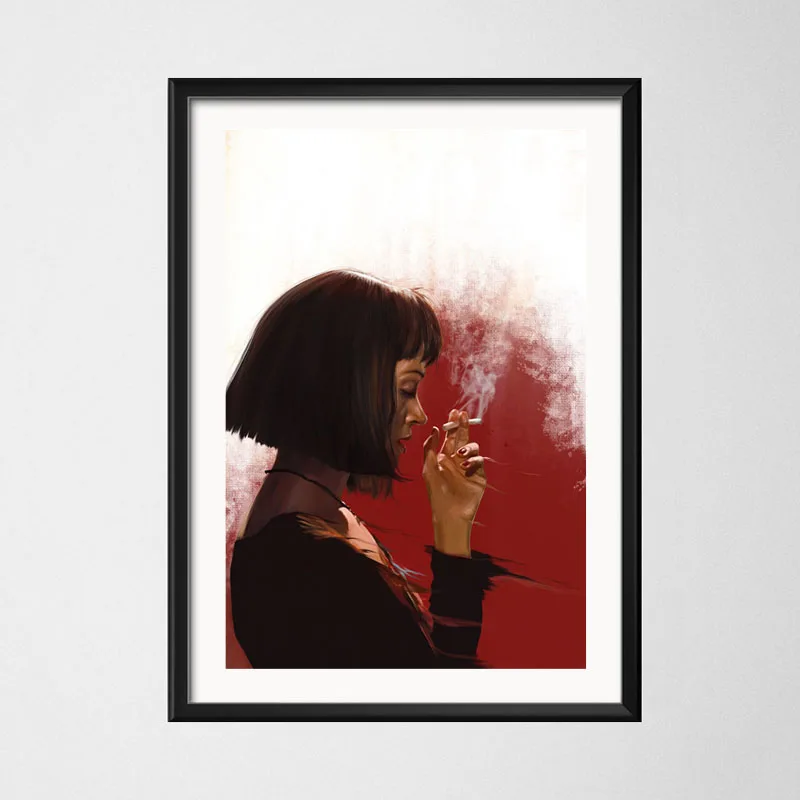 Pulp Fiction Mia Hot Movie Print Art Canvas Poster For Living Room Decor Home Wall Picture