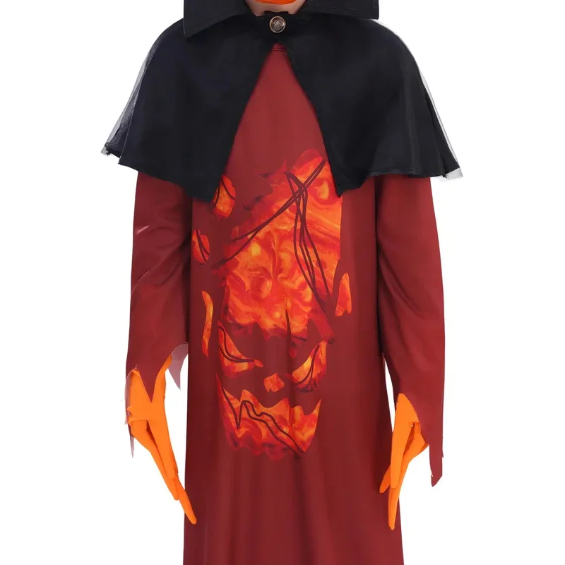 악마 호박 파티 역할 놀이 의상 재미 있은 어린이 할로윈 의상 장갑 마스크 세트