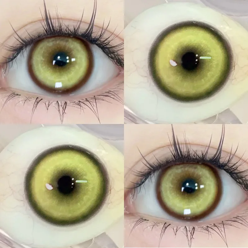 KSSEYE 1pair Halloween Color Contact Lenses for Eye With Prescription Green Contacts Anime Purple Lenses Contacts Cosplay Yearly