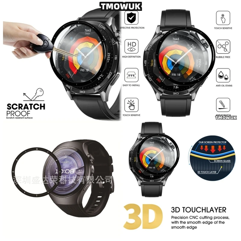 

For Huawei Watch 5 46mm Watch5 42mm HD Soft Curved Screen Protector Anti-scratch Non-Glass Film