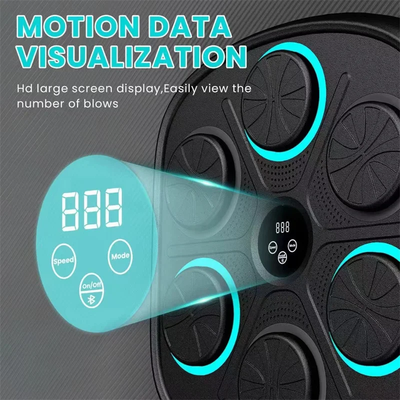 Music Boxing Target Adjustable Mode Digital Display Wall Boxing Training Pad Home Stress Relief Bluetooth Electronic Wall Target