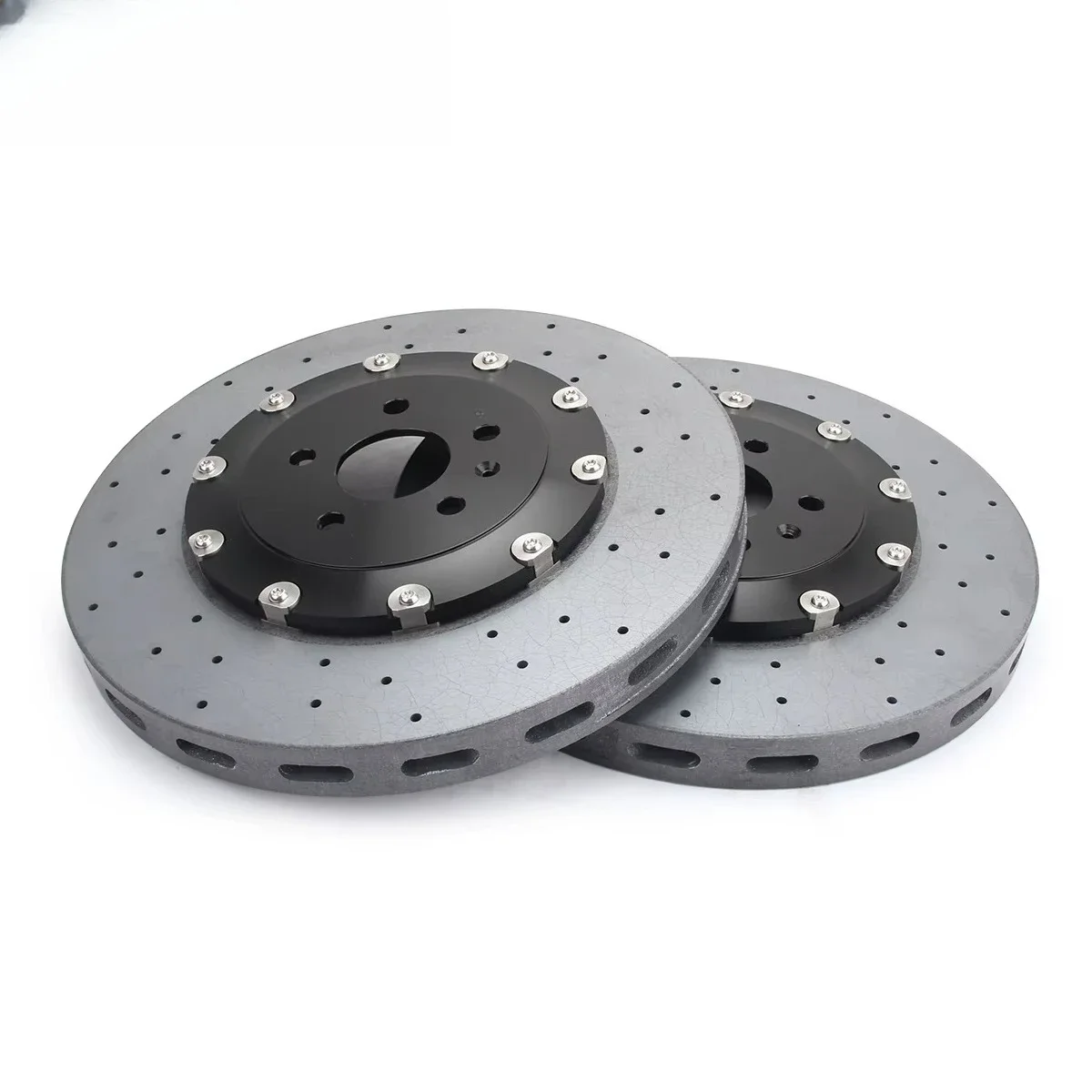 Rotora Factory Direct Sale 355 360 370 380mm Carbon Ceramic Brake Disc for 468 10 Piston for Su-baru Vo-lvo Ja-guar Land Ro-ver