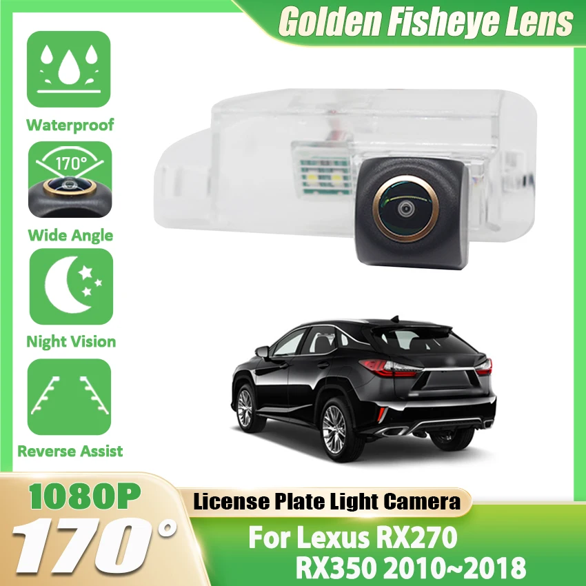 Rear View Camera For Lexus RX270 RX350 2010~2015 2016 2017 2018 Reversing RCA Camera license plate Camera Backup Camera Golden