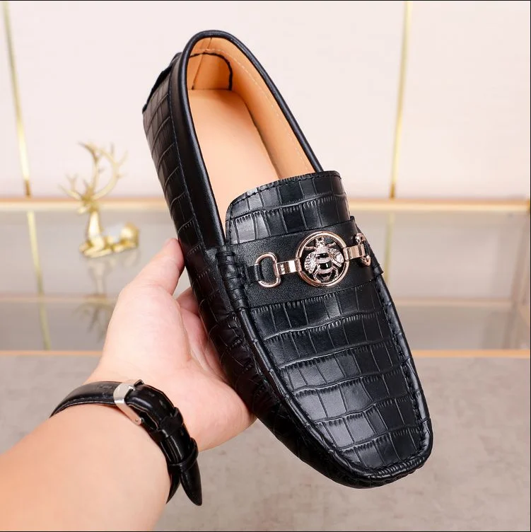 أحذية رجالية من الجلد الطبيعي باللون الأسود متعددة الاستخدامات على طراز الرجل المحترم للأعمال والمكتب الرسمي للحفلات ذات جودة عالية للبالغين في الهواء الطلق #3