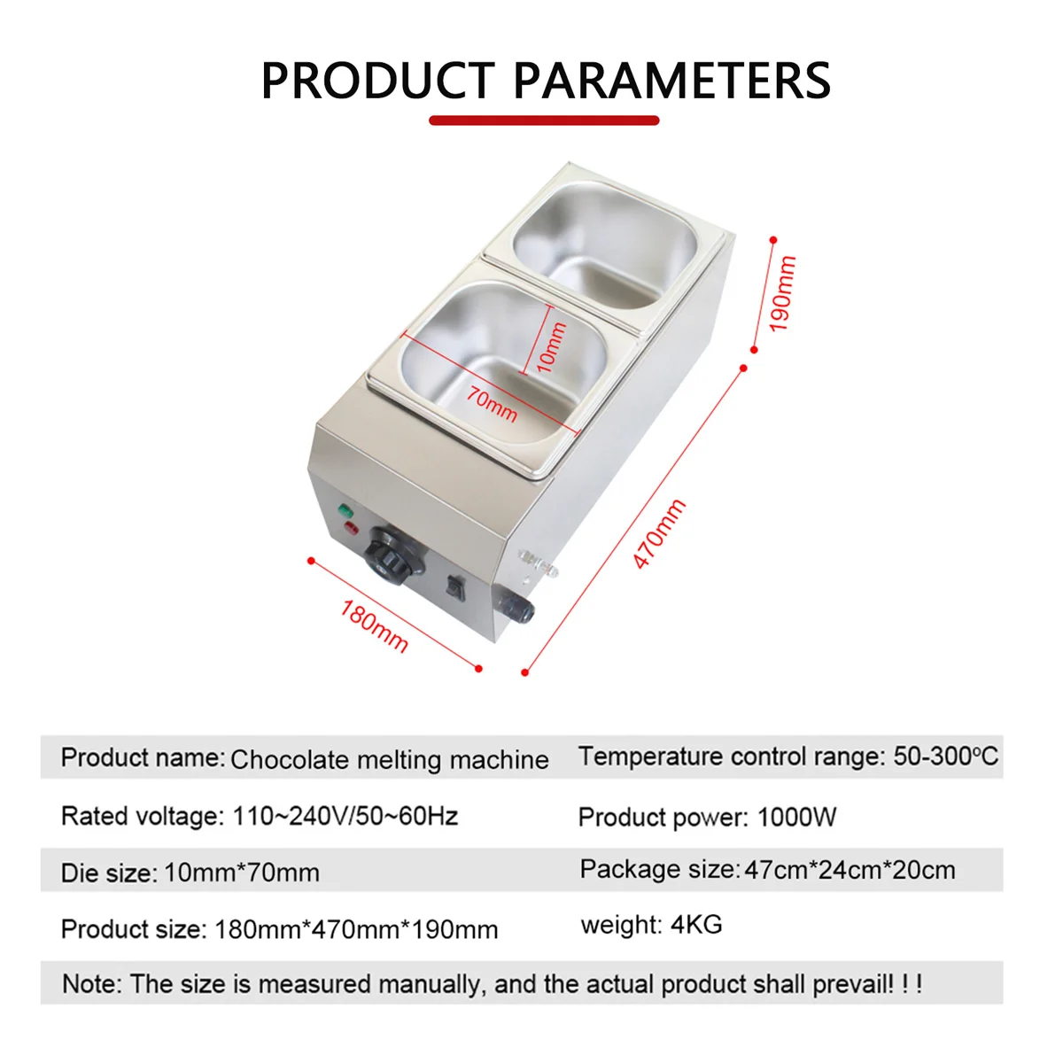 آلة ذوبان الشوكولاتة الكهربائية التجارية ذات الأسطوانة المزدوجة آلة تسخين الشوكولاتة بالحليب الأجهزة المنزلية للمطبخ