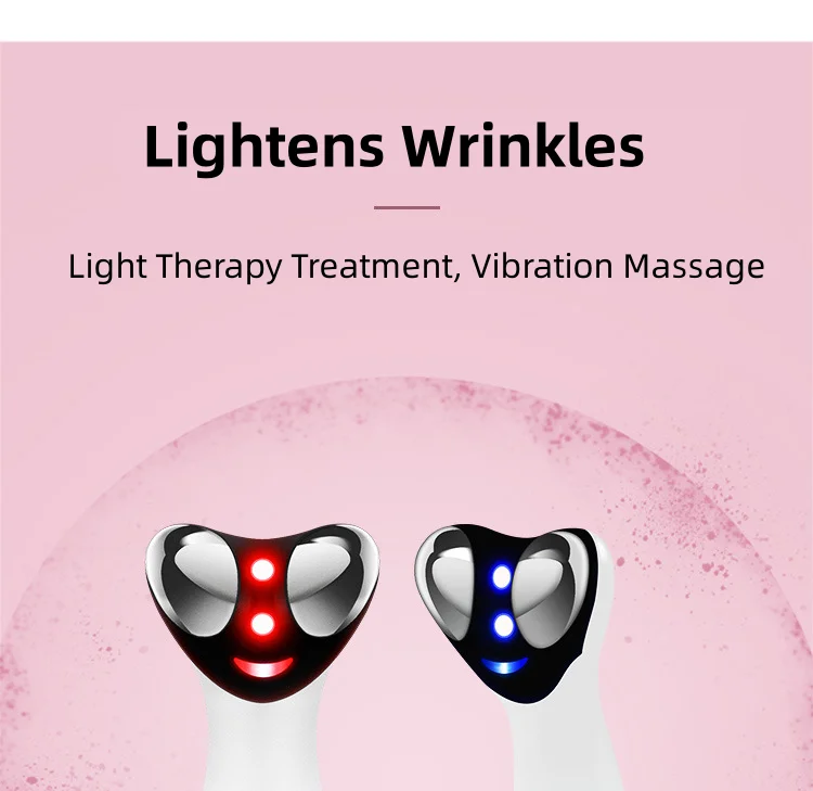 جهاز التجميل RF المحمول الضوء الأحمر LED الاهتزاز الدافئ مدلك العين للوجه لشد الجلد ورفع الهالات السوداء #4