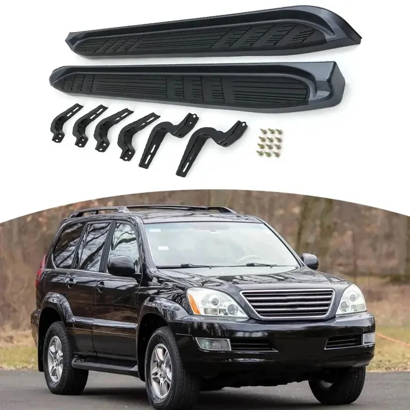 

High Quality 2PCS Side Steps Running Boards Fits GX470 2003-2009 Aluminum Durable Boutique Pedal Hot Selling