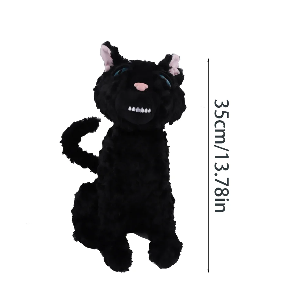 35cm Coraline Cat Plush Cartoon Anime Related Plush Toys Black Cat High Quality Full Filled Plush Toy Birthday Halloween Gift