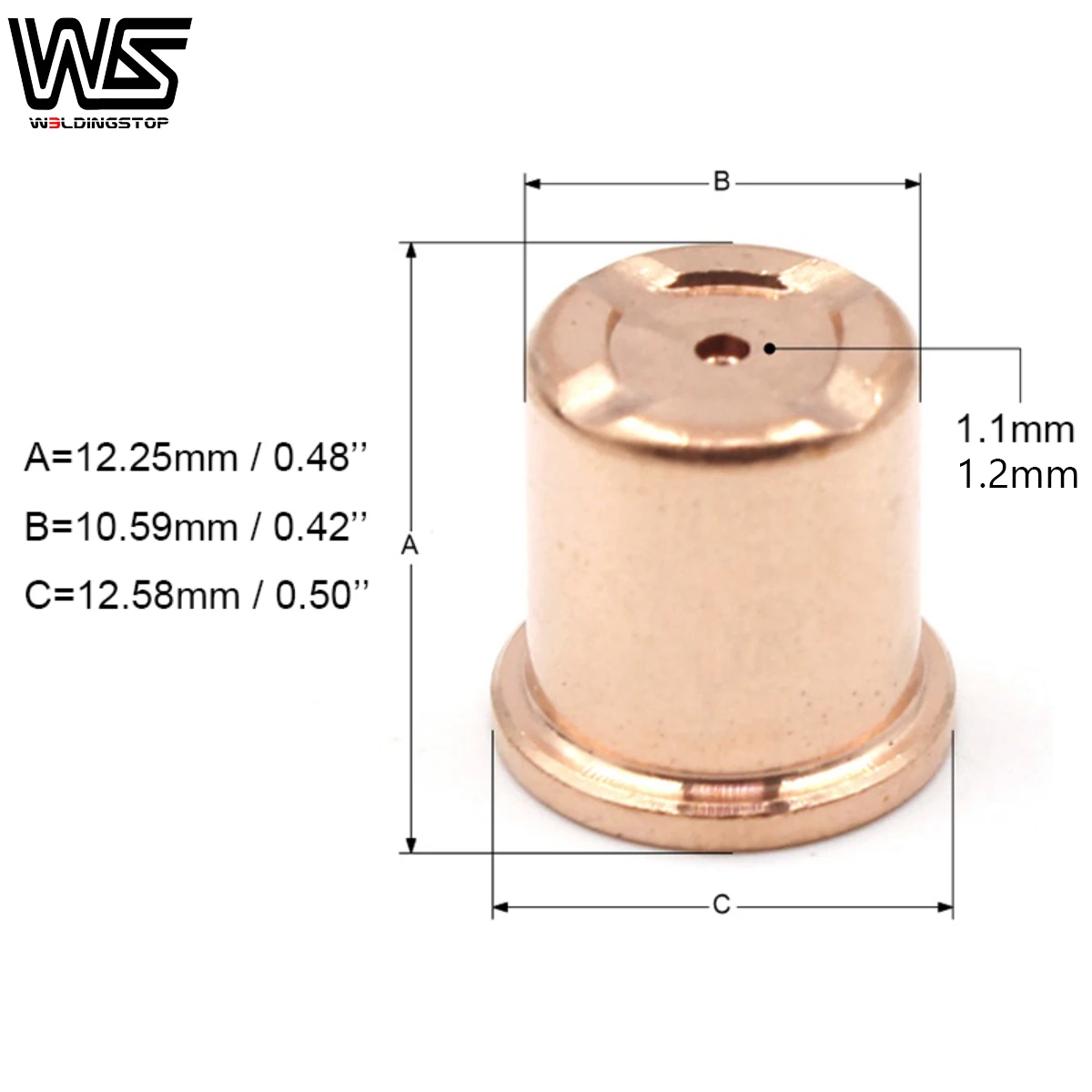 Plasma Electrode Tip for Eastwood Versa-Cut 40amp Plasma Cutter Trafimet CB50 CP50 LT50 LT 50 LT-50 Torch Consumables PKG/20