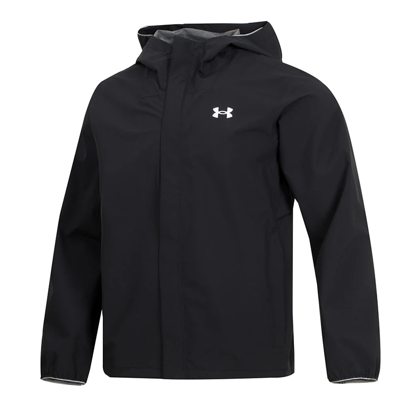 

Мужская спортивная одежда Underarmour, уличная ветрозащитная куртка для бега, фитнеса и тренировок, свободная куртка с капюшоном 1376066-003