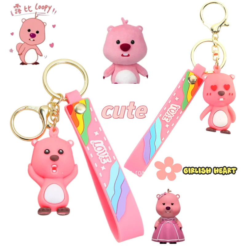 

New creative Loppy keychain,cartoon ， fashionable and personalized,high appearance value,student portable backpack pendant gift