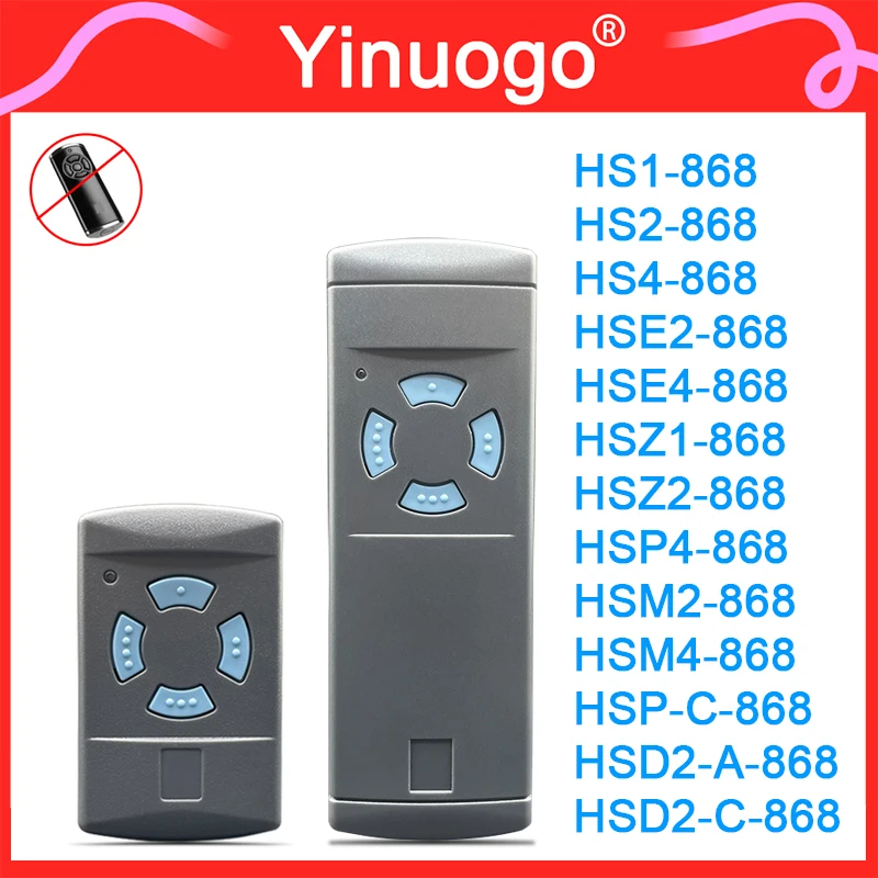 

100% Clone HORMANN Garage Remote Control HSM4 HS4 HSM2 HSE2 HSE4 HS1 HS2 HSZ1 HSZ2 HSP4 868MHz Blue Button Hand Transmitter