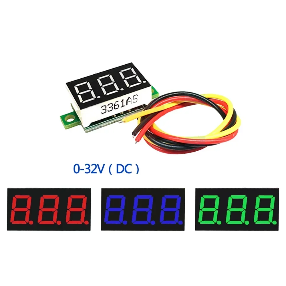 1pc 0,36 Zoll LED Digital Voltmeter Modul DC 0-32V 4,5-30V Digit Rohr rot Grün Blau Mini Digital Voltmeter Spannung Meter