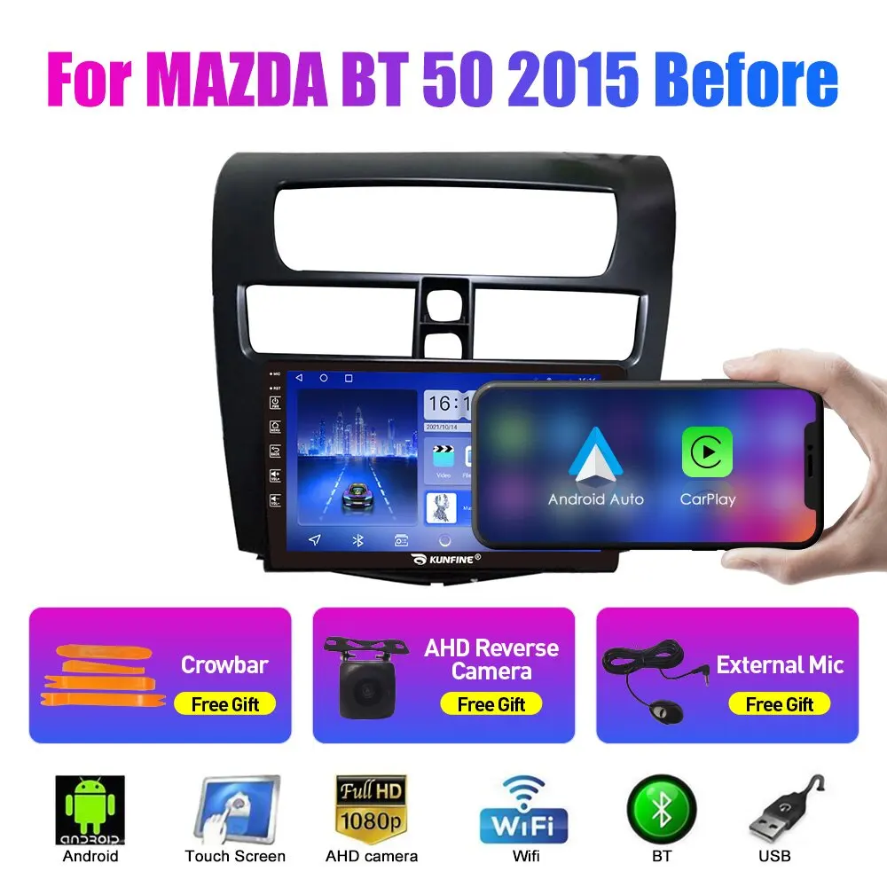 10.33 Inch Car Radio For MAZDA BT-50 2015  2Din Android Octa Core Car Stereo DVD GPS Navigation Player QLED Screen Carplay